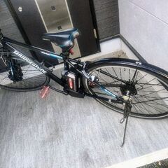 TB1E ブリジストン　BRIDGESTONE 電動アシスト自転車　クロスバイク　ブラック　27インチ　引き取り希望の画像
