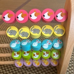 エデュテ 木のおもちゃ 知育玩具 ベビーアバカス 赤ちゃんの画像