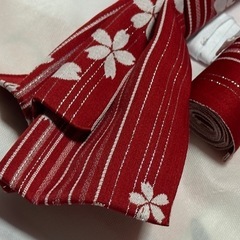 浴衣、作り帯の赤の画像