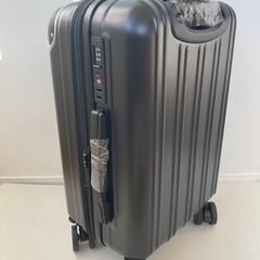 スーツケース 機内持ち込み S 40L 拡張機能 ストッパー付 黒 軽量の画像