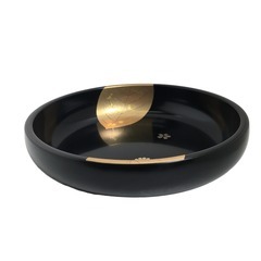 MK8873 食器 ブラック   菊紋入 金彩 お皿の画像