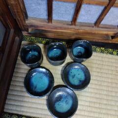 皿付き湯呑み3客の画像