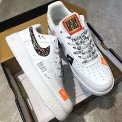 Nike ナイキ エアフォース1 ロー NIKE AIR FORCE 1 07 プレミアム Just Do It ホワイト ナイキ メンズ レディース スニーカー ランニングシューズ AR7719-100の画像