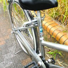 中古自転車 BRIDGESTONE Albelt アルベルト ママチャリ 自転車 内装3段ギア 27インチ LEDオートライト シルバー 通勤 通学 近所のお出掛けなどにの画像