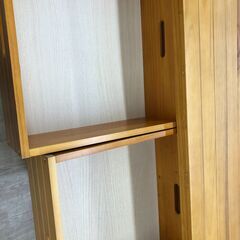 ★リユースのサカイ幸手店★SJ10200★ジモティ割あり★  収納棚 茶色 W84×D35×H119 クリーニング済み の画像