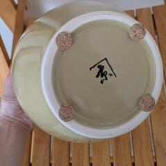 壺　かめ　蓋付き容器　梅干し　ぬか漬け陶器　イエローの画像