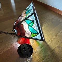 美品保管品　大型ステンドグラス照明機器の画像