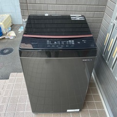 f●■アイリスオーヤマ・全自動電気洗濯機６kg【IAW-T605BL】2022年製・ブラックの画像