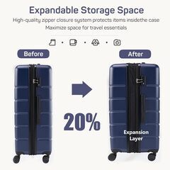 新品 キャリーケース 20インチ Sサイズ ブラック ブルー スーツケース TSAロック付き ハードシェル ローリングスーツケース スピナーホイール付き 拡張可能 軽量　まとめ買い歓迎　卸ます　アマゾン引き上げ商品　倒産品　ネット商材　卸ます　転売　アマゾン引き上げ商品　卸し　問屋　倒産品　転売OK　ネット商材　アマゾン　商品　景品　コンペの画像