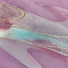 着物用帯、名古屋帯、紫に流水かな？の画像