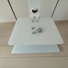f●■テレビ台 テレビスタンド 壁掛け風 壁寄せ テレビボード 32〜65型対応 おしゃれ 北欧 モダン シンプル 省スペース スリム 高さ調整 TVスタンド TV台 2段棚タイプ・ホワイトの画像