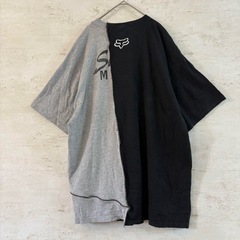 アメリカ古着🇺🇸 Tシャツ リメイク ドッキングTシャツ 2着set お揃い リンクコーデ ユニセックスの画像
