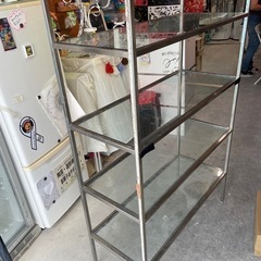 【無料】ガラス商品陳列棚　ガラスショーケースの画像