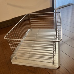 無印良品　ステンレスバスケット、水切りトレーの画像