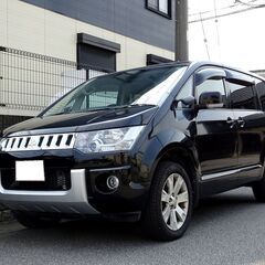 4WD 車検満タン 28年式 デリカD5 クリーンディーゼルターボ ナビ フルセグTV Bluetooth フリップダウンモニター バックモニター 両側パワスラ スマートキー シートヒーター クルコン HID ETCの画像