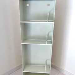 アイボリー ルーターボックス 配線収納 3段ラック　スチールの画像