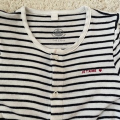 PETIT BATEAU プチバトー マリニエール半袖ショートロンパース 12mの画像