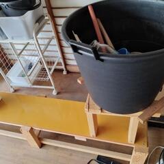 バケツ付　排水棚　棚　作業台の画像