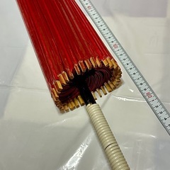 赤無地番傘、撮影小道具の画像