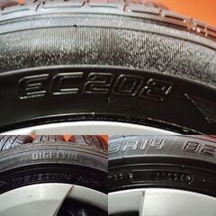 走行短め【DUNLOP ENASAVE EC202 175/65R14】夏タイヤ【トヨタ シエンタ 純正ホイール 14インチ 5.5J4HPCD100】24年製 　(VTP200) の画像