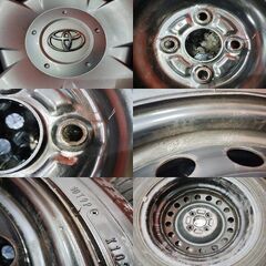 走行短め【DUNLOP ENASAVE EC202 175/65R14】夏タイヤ【トヨタ シエンタ 純正ホイール 14インチ 5.5J4HPCD100】24年製 　(VTP200) の画像