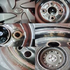 【BS BRIDGESTONE BLIZZAK VRX2 165/70R14】スタッドレス【トヨタ ヴィッツ 純正ホイール 14インチ 5J4HPCD120】23年製 バリ溝　(KTL477)の画像