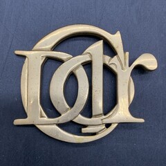 I320　クリスチャンディオール Christian Dior　ピンブローチ バッジ ロゴ ゴールドカラー メンズ レディース　 ヴィンテージ アクセサリーの画像