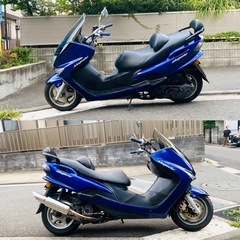 マジェスティ125FI バッテリー新品♪綺麗な艶ピカブルーです^_^の画像