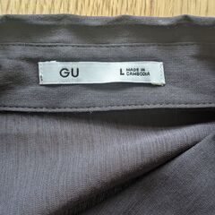 GU シアーオーバーサイズシャツRS+E　Lサイズの画像