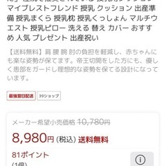 授乳クッション　楽天で人気No.1の画像