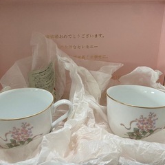 コーヒーカップ　花柄　可愛い　ホテル　ピンクの画像