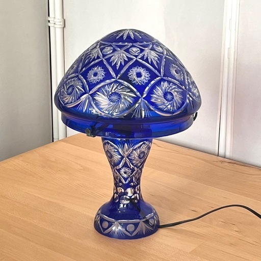 【武蔵小山店】切り子ガラス スタンドランプ 硝子 照明 ヴィンテージ 調光式 切子 ガラス ランプ テーブルランプ ビンテージ アンティーク