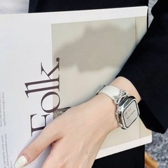 【ラスト1点】Apple Watch バンドのみ 可愛いリボンストーン ホワイトの画像