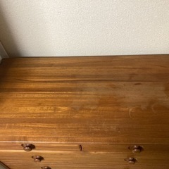 木製ブラウンチェスト 5段引き出しの画像