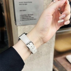 【ラスト1点】Apple Watch バンドのみ 可愛いリボンストーン ホワイトの画像