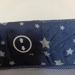 【決まりました!!】KATOJI　プレイヤード　折畳み　ポータブルベビーベッド　ミニベビーベッド　NAVY×星柄＊✨️の画像
