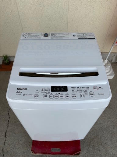 【ジャンク品】ハイセンス製・洗濯機（8㎏ ）
