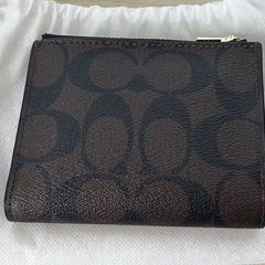 COACH 二つ折り財布 ブラウン の画像