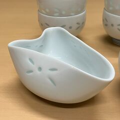有田焼 雅幸作 ホタル彫 小茶器揃 ７点セットの画像