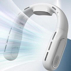 【新品】ホワイト ネックファン 首掛け扇風機 USB充電式 T68の画像
