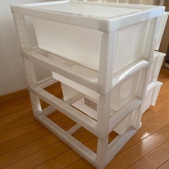 《引き取り》ニトリ収納ケース　プラチェストⅡ 3段の画像