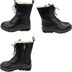 186000 UGG アグ ショートブーツ 36 24 ブラック 牛革 [1000025411590]の画像