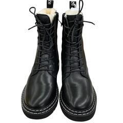 186000 UGG アグ ショートブーツ 36 24 ブラック 牛革 [1000025411590]の画像