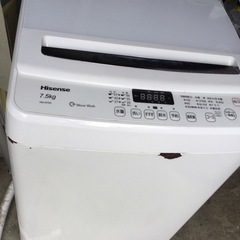 ◆無料◆洗濯機　HiSense 7.5k ジャンク　代理出品