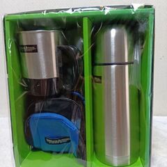 値下げ、タフネスポット（ステンレスボトル）＆ステンレスマグカップ（携帯ポーチ付き）の画像