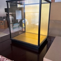ガラスのショーケース(内側の大きさh30.5cm、w26.5cm、d21.5cm)、譲りますの画像
