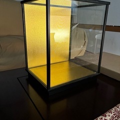 ガラスのショーケース(内側の大きさh30.5cm、w26.5cm、d21.5cm)、譲りますの画像