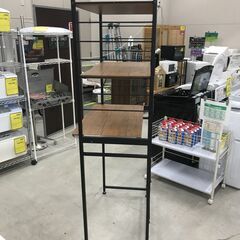 【ｼﾞｬﾝｸﾞﾙｼﾞｬﾝｸﾞﾙ金沢店】  レンジラック 木目調/BK W76×D41×H170 クリーニング済み												の画像
