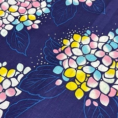 浴衣、懐古ラメラメ紫陽花柄、新品未着用の画像