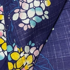 浴衣、懐古ラメラメ紫陽花柄、新品未着用の画像